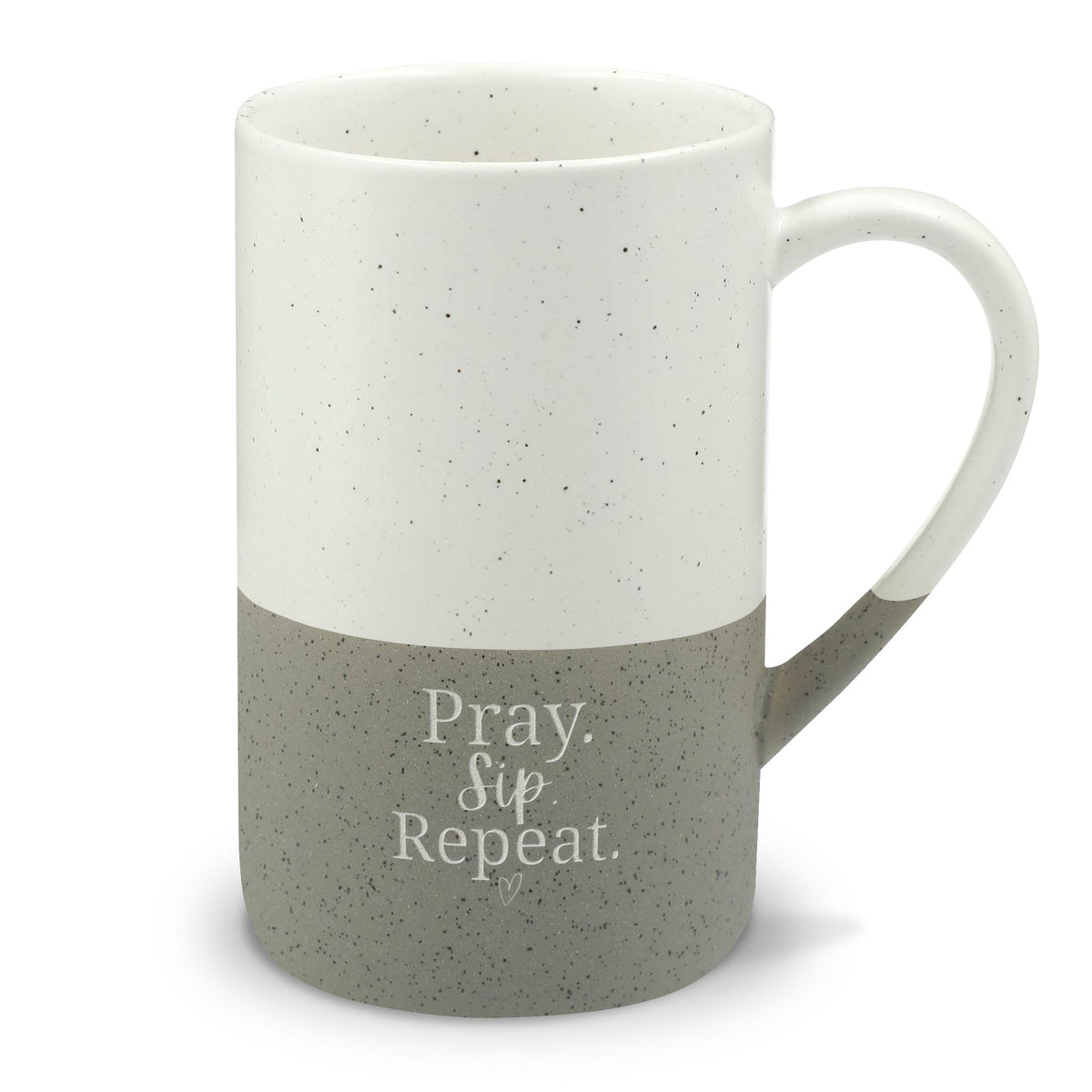 Pray. Sip. Repeat. Speckled Ceramic Mug — 13oz