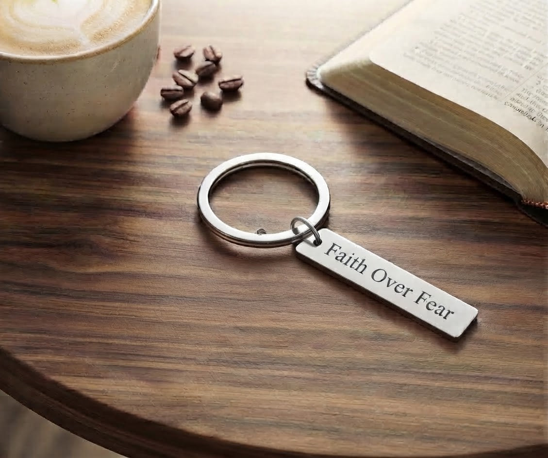 Faith Over Fear Keychain