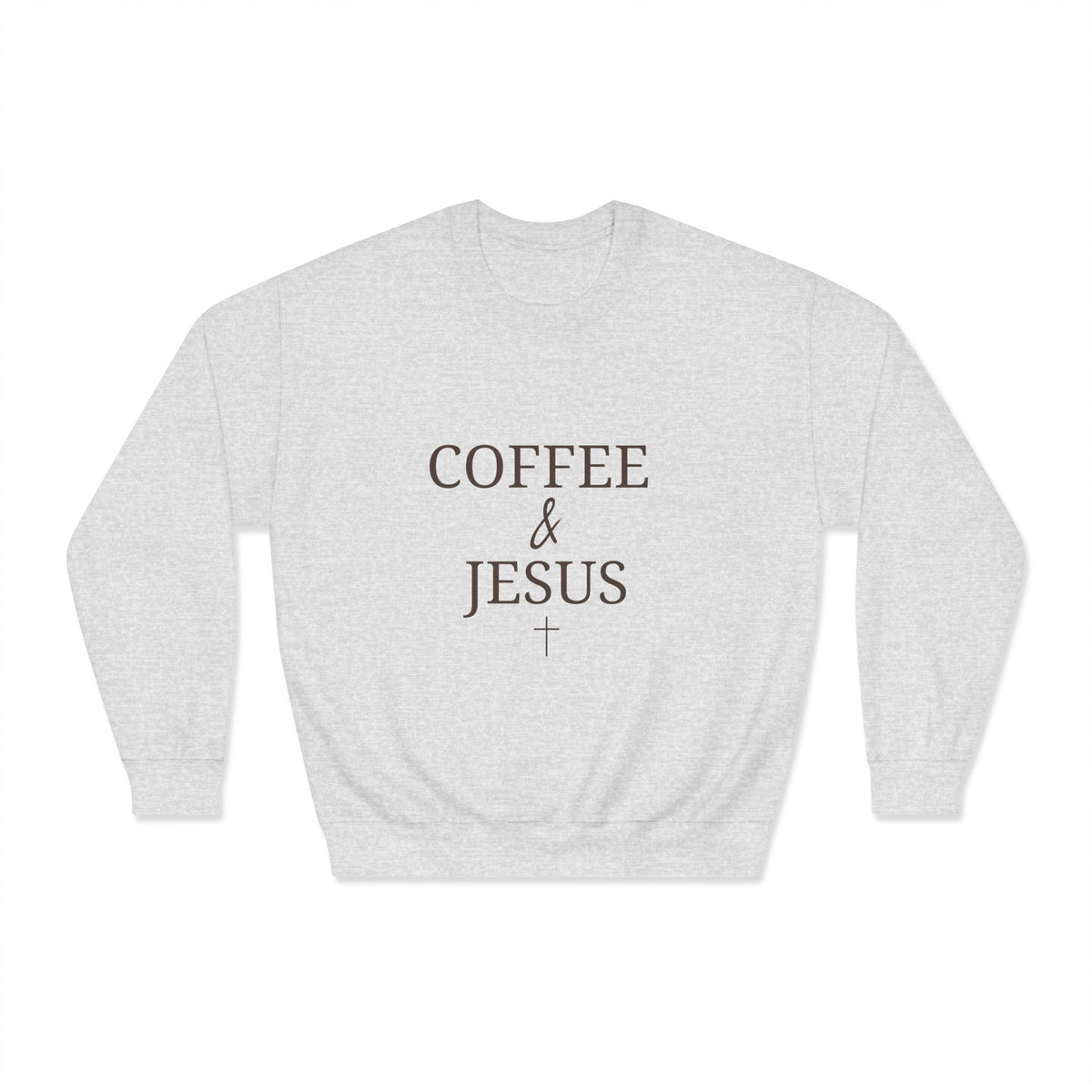 Coffee & Jesus Cozy Unisex DryBlend® Crewneck Sweatshirt