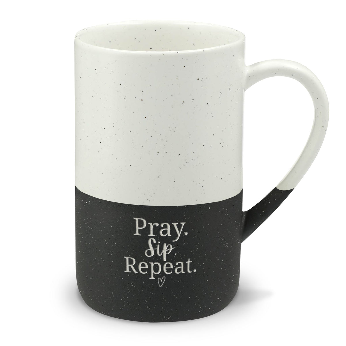 Pray. Sip. Repeat. Speckled Ceramic Mug — 13oz
