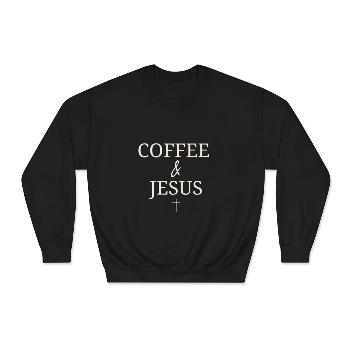 Coffee & Jesus Cozy Unisex DryBlend® Crewneck Sweatshirt