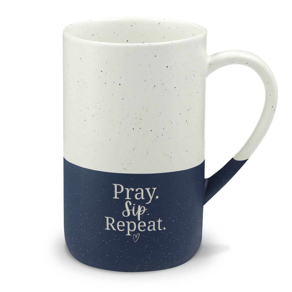 Pray. Sip. Repeat. Speckled Ceramic Mug — 13oz