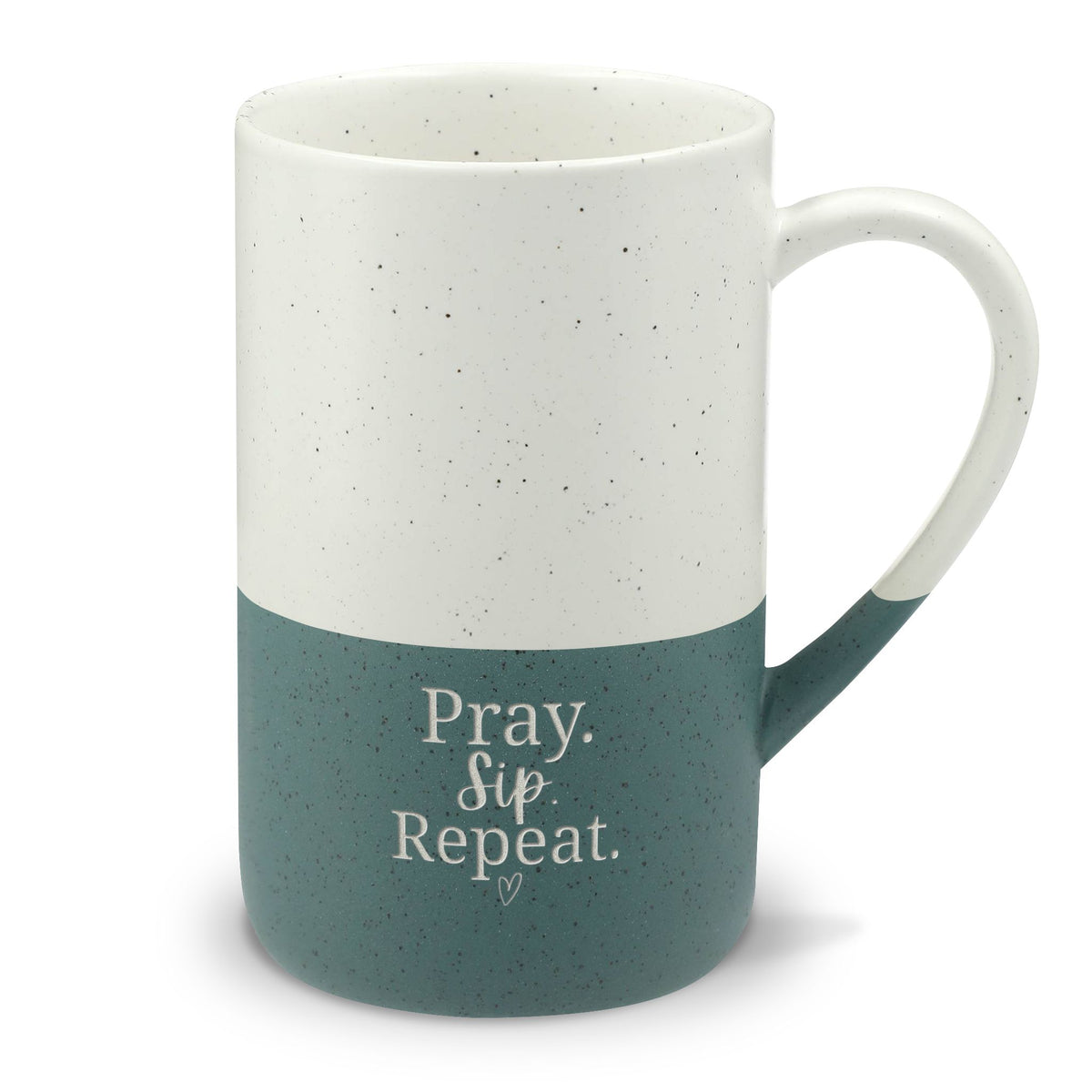 Pray. Sip. Repeat. Speckled Ceramic Mug — 13oz