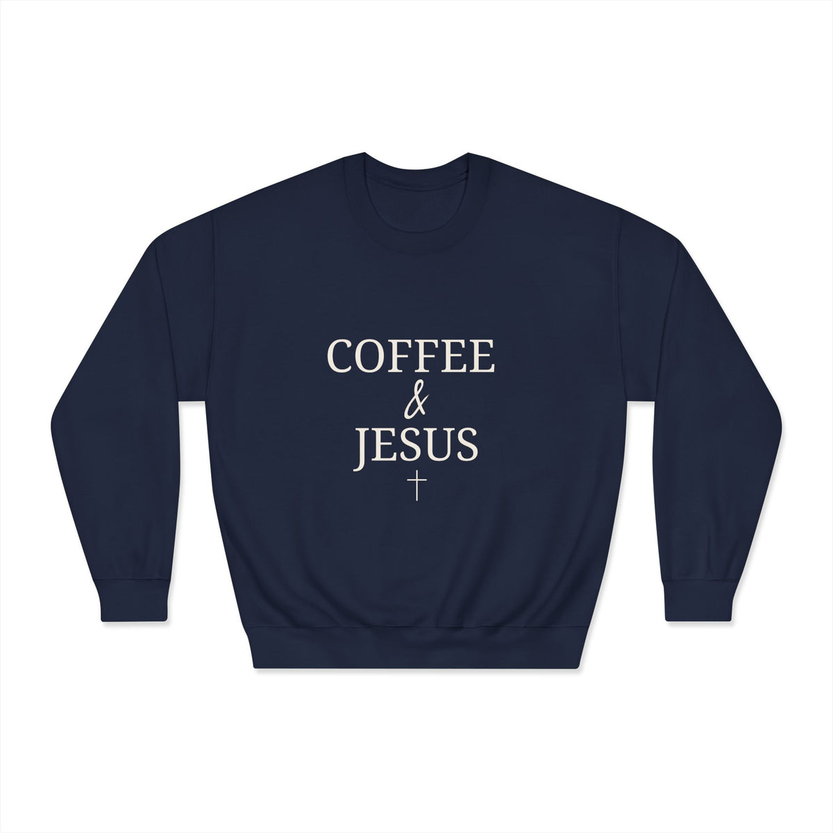 Coffee & Jesus Cozy Unisex DryBlend® Crewneck Sweatshirt
